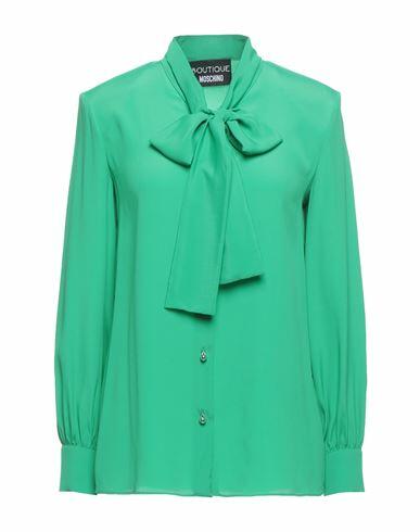 Boutique Moschino Woman Shirt Green Acetate, Silk Cover