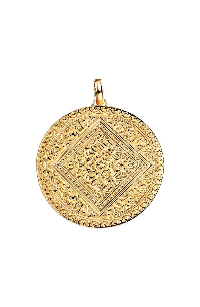 Monica Vinader Mini Marie Pendant Charm in Yellow Gold Cover