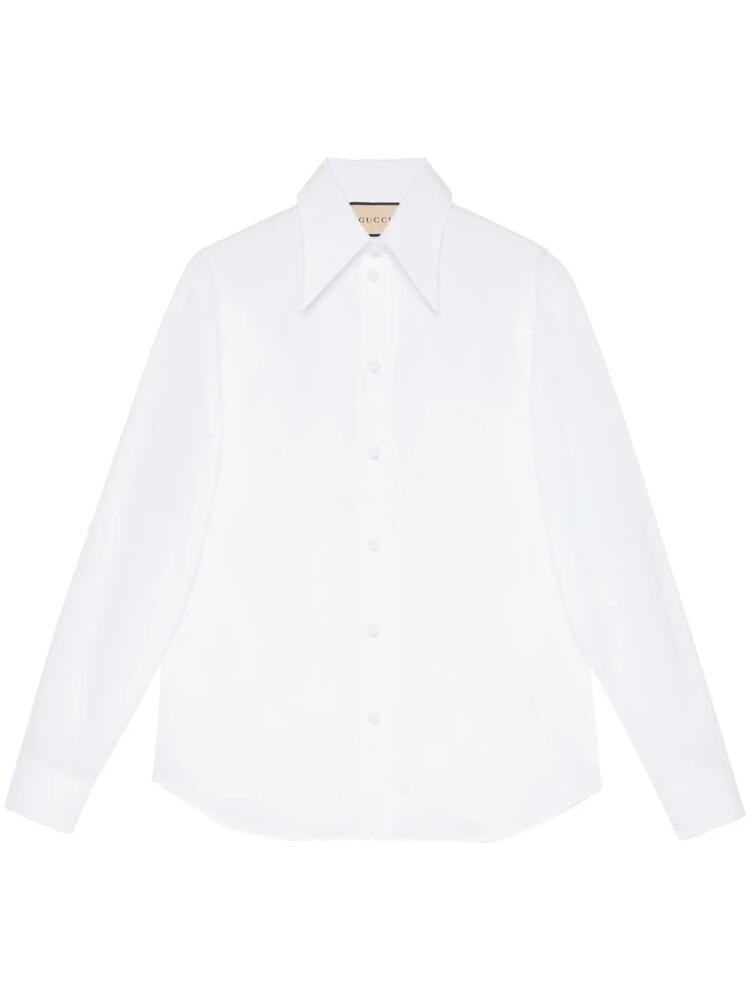 Gucci pointed-collar long-sleeve shirt - White Cover