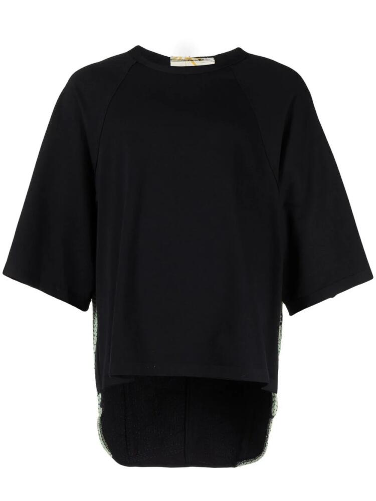 By Walid contrasting-stitch detail T-shirt - Black Cover