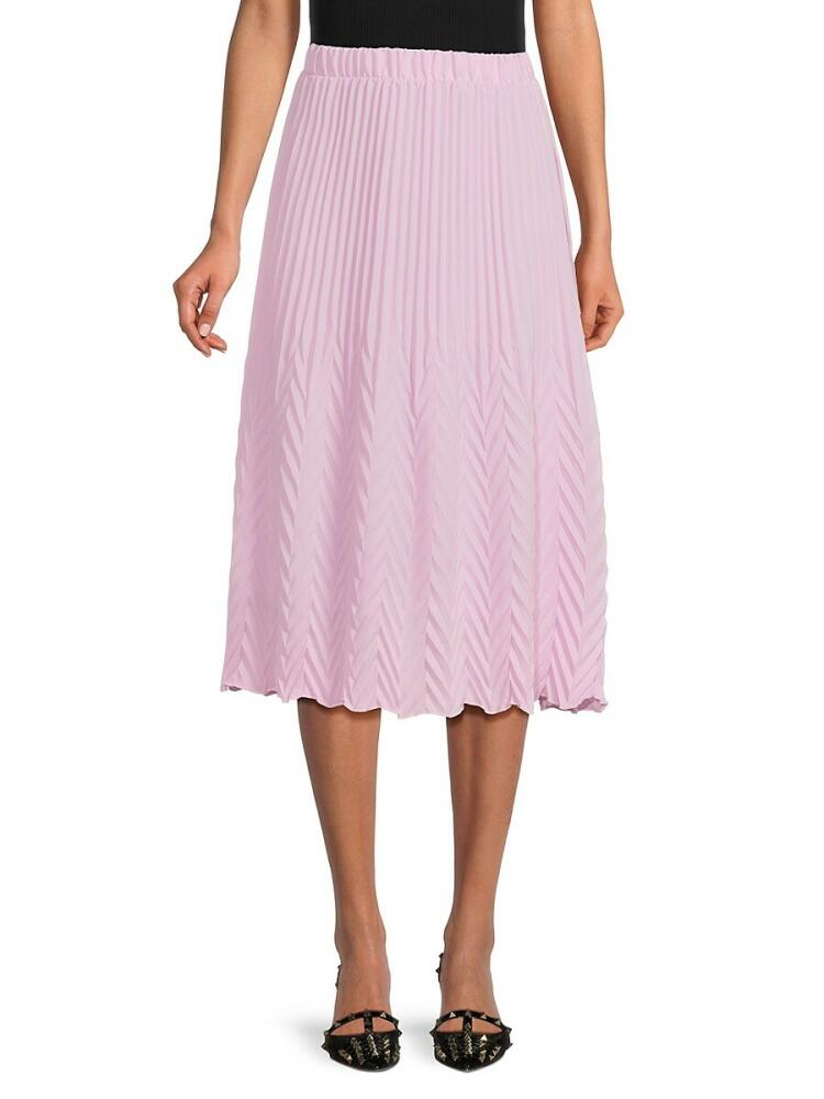 NANETTE nanette lepore Women's Knit A Line Midi Skirt - Lilac Cover