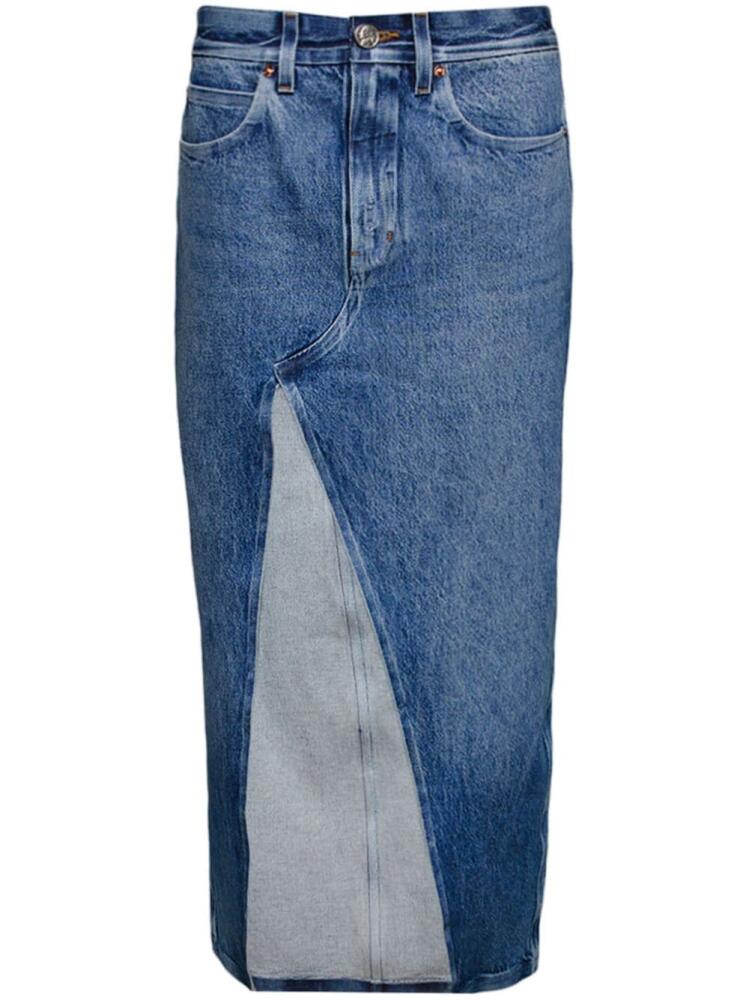 Alexander Wang front-slit denim maxi skirt - Blue Cover