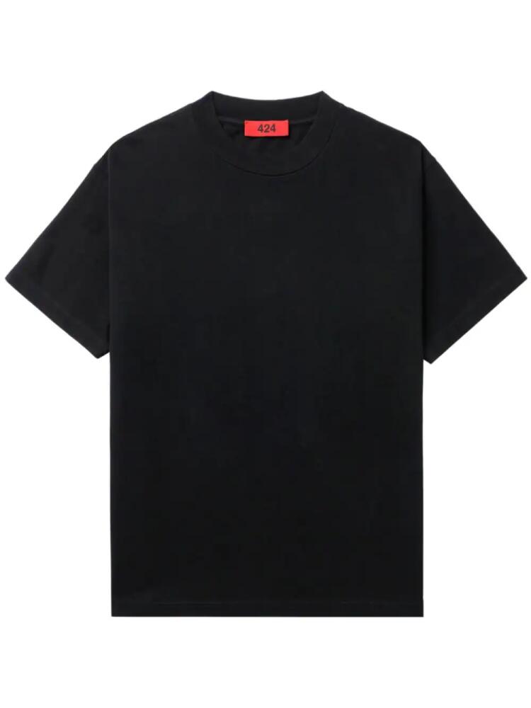 424 crew-neck cotton T-shirt - Black Cover