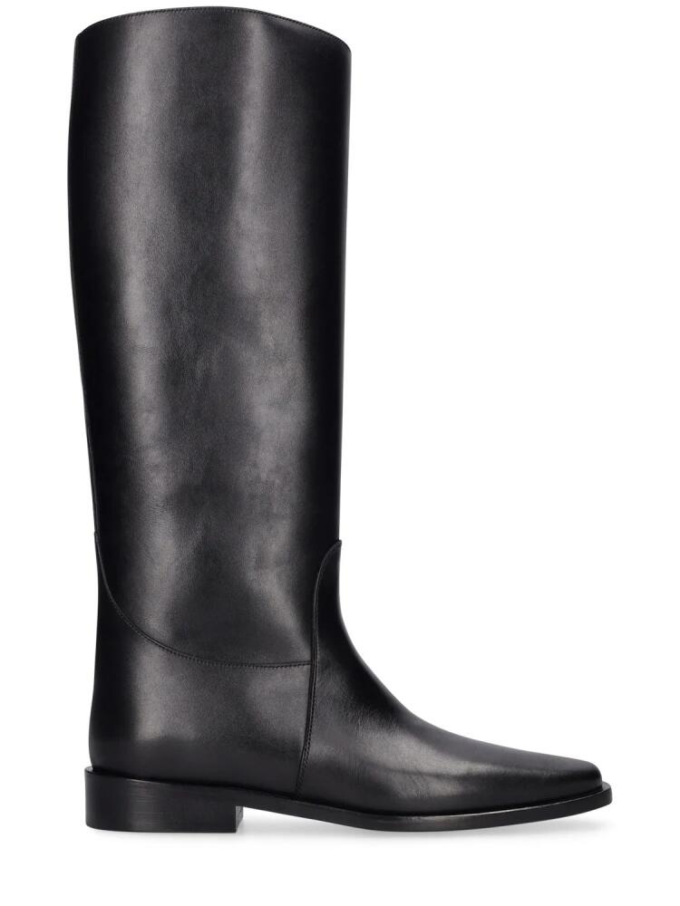 KHAITE 20mm Wooster Leather Tall Boots Cover