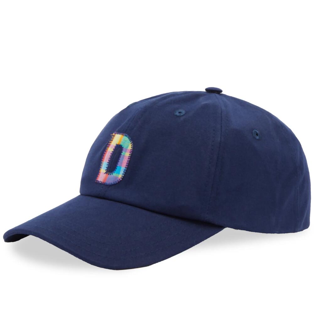 Drake's Men's Madras D Baseball Cap in Navy Cover