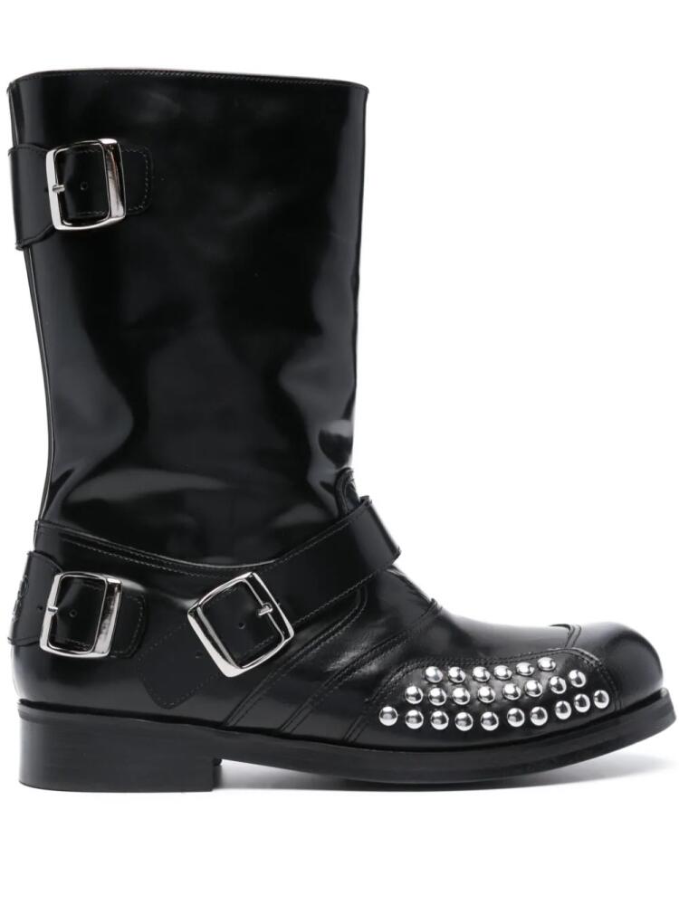 Stefan Cooke leather biker boots - Black Cover