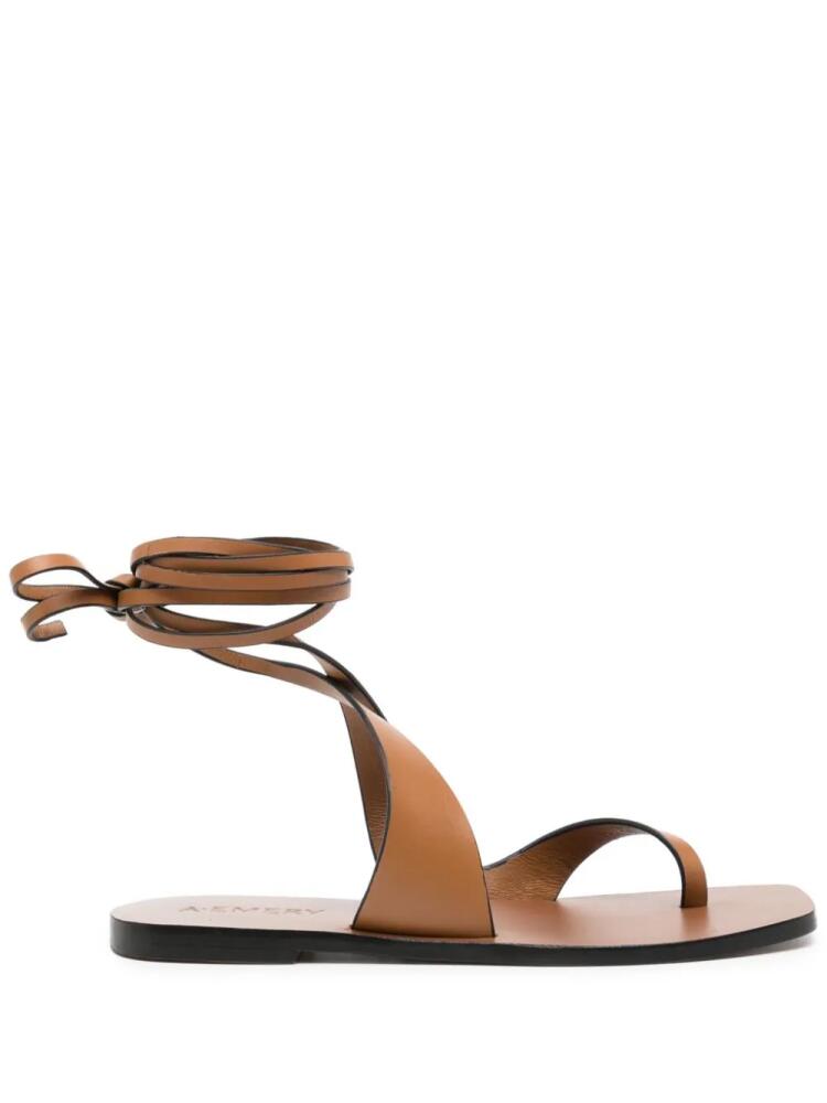 A.EMERY Margaux tie-fastening leather sandals - Brown Cover