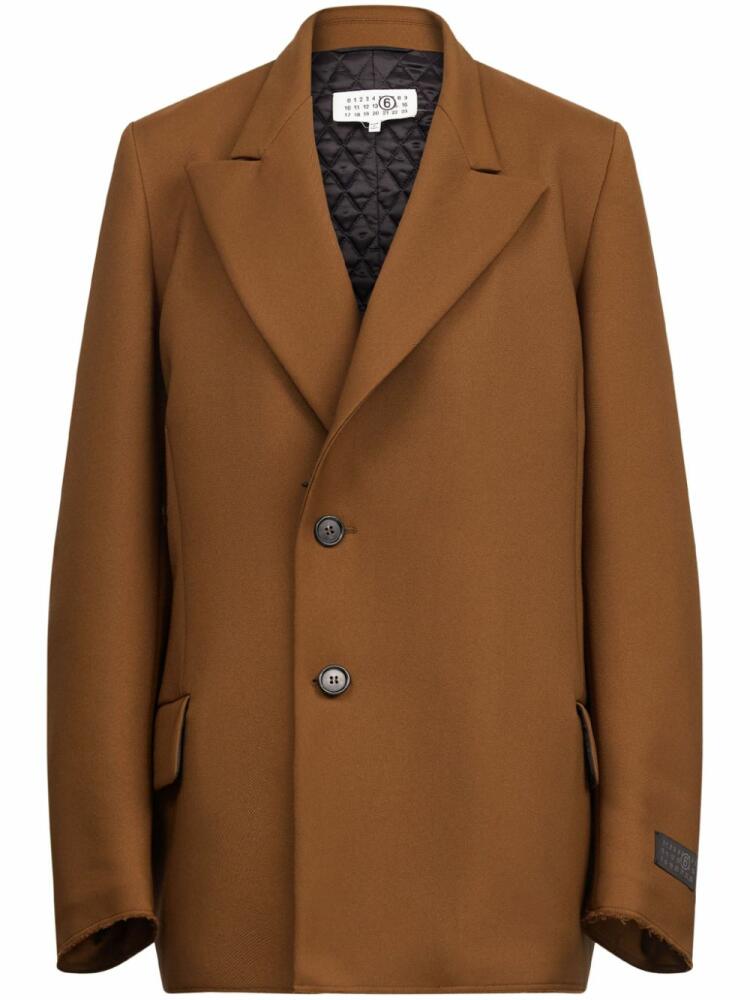 MM6 Maison Margiela single-breasted over-sized blazer - Brown Cover