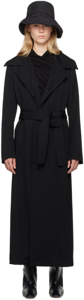 YOHJI YAMAMOTO Black R-Basic Coat Cover