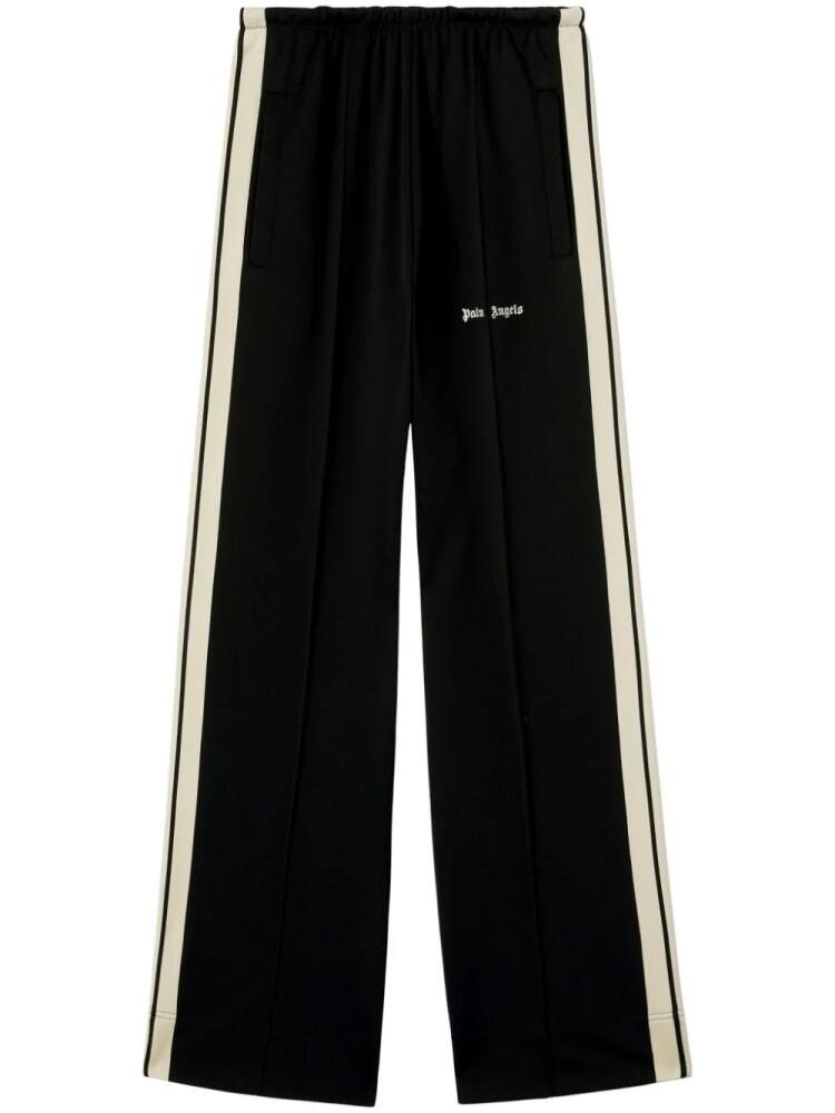 Palm Angels logo-embroidered wide-leg track pants - Black Cover