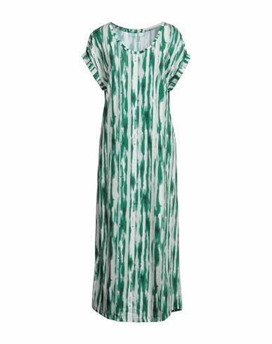 Majestic Filatures Woman Midi dress Green Cotton Cover