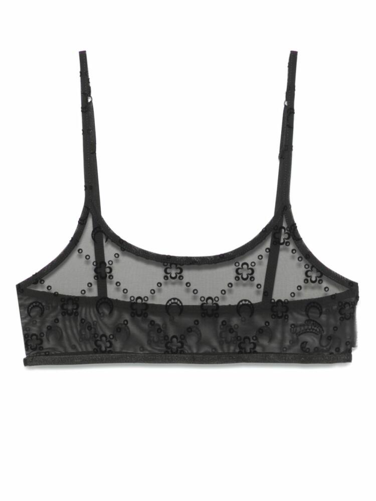 Marine Serre Moonogram mesh bra - Black Cover