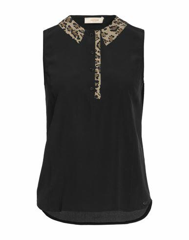 Marani Jeans Woman Top Black Viscose, Silk, Polyamide, Elastane Cover