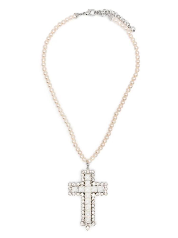 Alessandra Rich crystal-cross necklace - Silver Cover