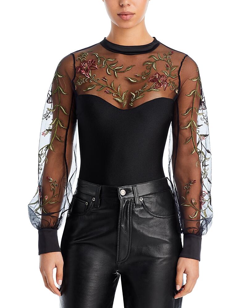 Thistle and Spire Livia Floral Embroidered Bodysuit Cover