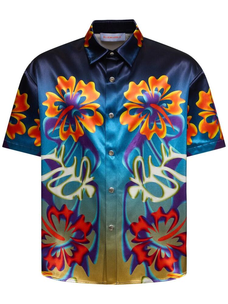 BLUEMARBLE Hibiscus Viscose & Cotton S/s Shirt Cover