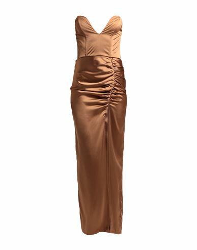 Actualee Woman Maxi dress Rust Polyester Cover