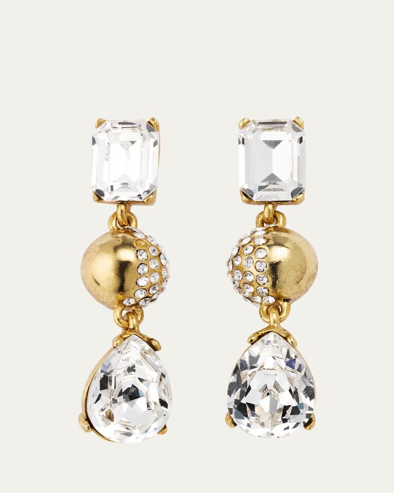 Oscar de la Renta Half Pave Chadelier Earrings Cover