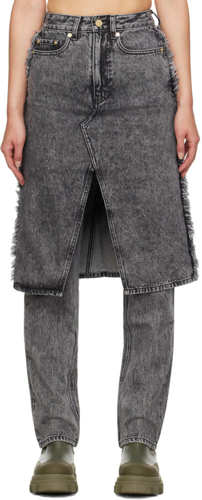 GANNI Gray Layered Jeans Cover