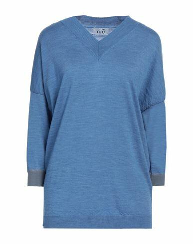 Niū Woman Sweater Light blue Wool, Viscose, Polyamide, Polyester Cover