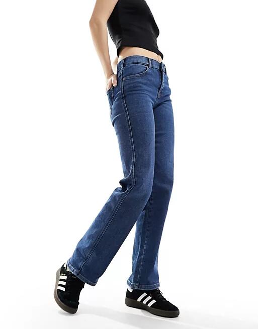 Dr Denim Lexy mid waist slim fit straight leg jeans in cape dark used-Blue Cover