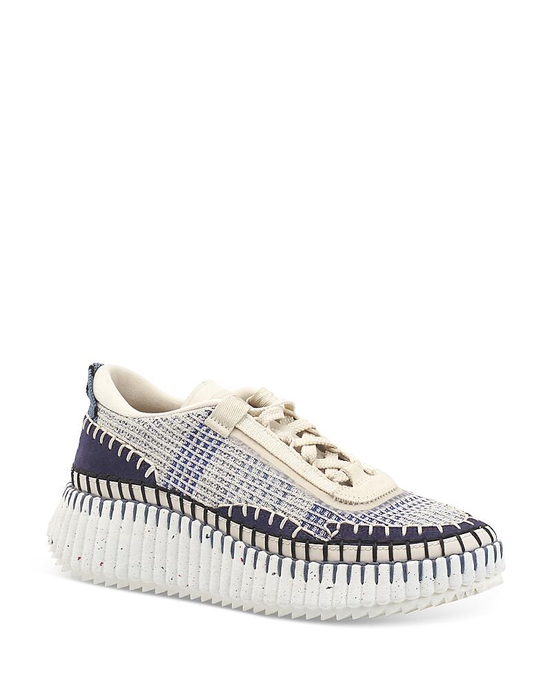 Chloe Women's Nama Woven Platform Low Top Sneakers Cover