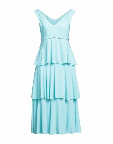 Rinascimento Woman Midi dress Turquoise Polyester Cover