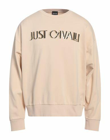 Just Cavalli Man Sweatshirt Beige Cotton, Elastane Cover