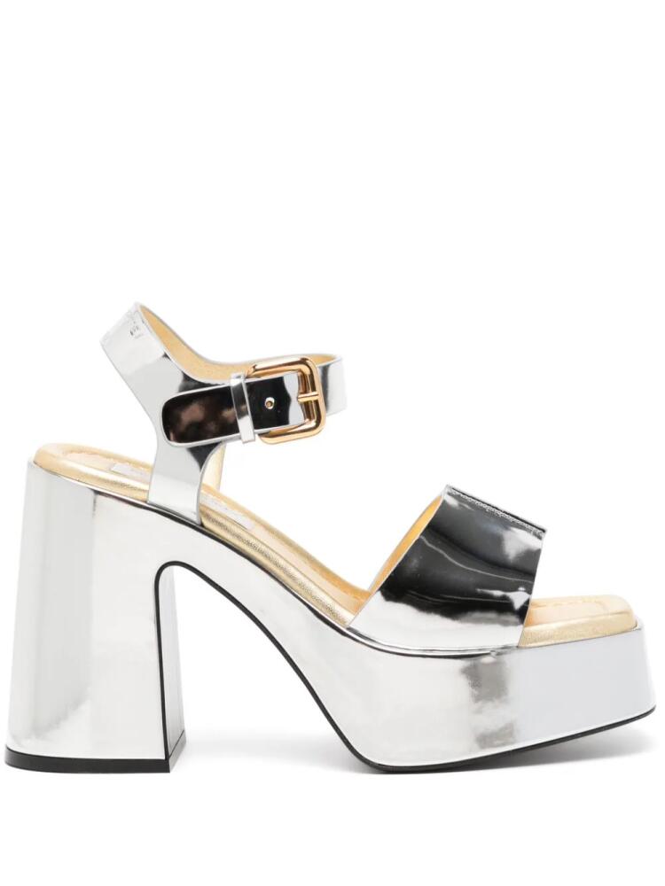 Stella McCartney x Sorayama Skyla mirrored platform sandals - Silver Cover