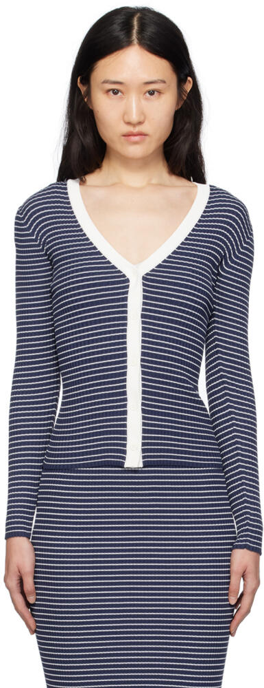 Staud Navy Cargo Cardigan Cover