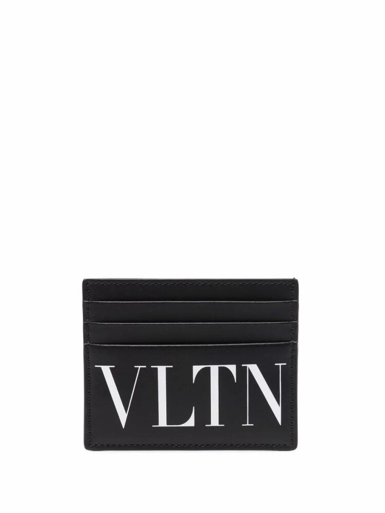 Valentino Garavani VLTN logo-print cardholder - Black Cover