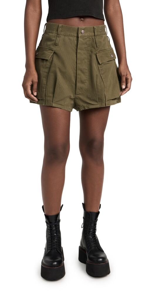 R13 Bubble Skort Olive Herringbone Cover