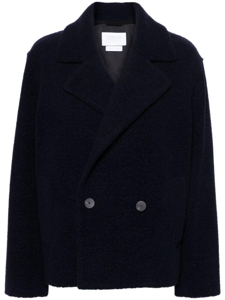 Harris Wharf London bouclé cropped jacket - Blue Cover