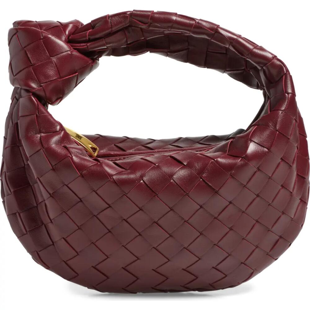 Bottega Veneta Mini Jodie Leather Hobo in 2247 Barolo-Gold Cover