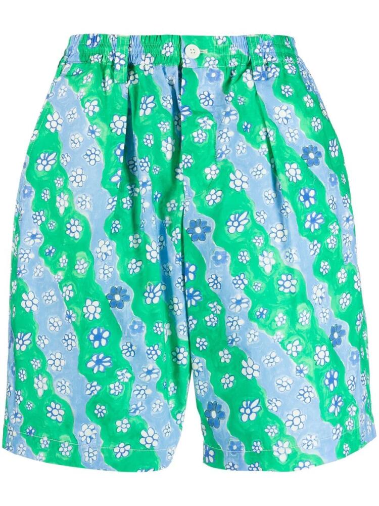 Marni floral-print Bermuda shorts - Green Cover