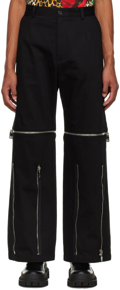 Dolce&Gabbana Black Zip Cargo Pants Cover