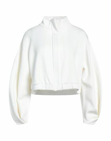 Lanston Sport Woman Sweatshirt White Polyester, Modal, Elastane Cover