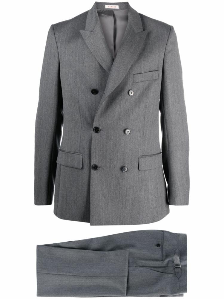 FURSAC double-breasted virgin-wool suit - Grey Cover