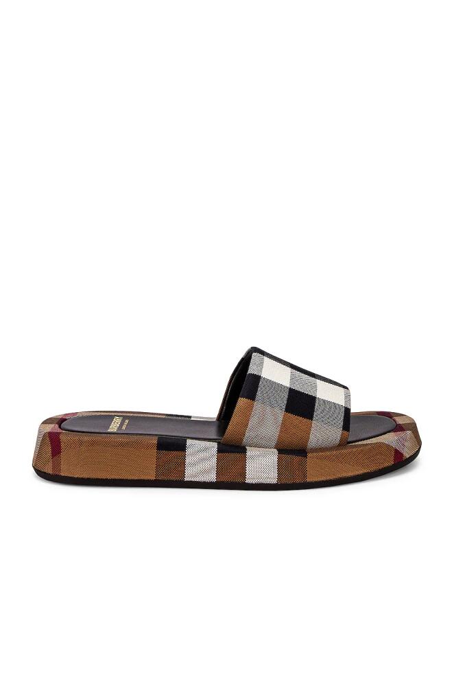 Burberry Buckingham Slides in Brown Cover