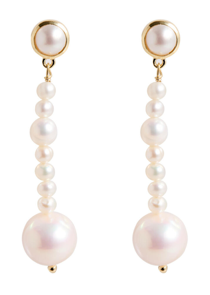 Daisy London Pearl 18kt Gold-plated Drop Earrings Cover