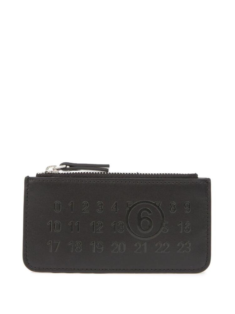 MM6 Maison Margiela Numeric logo-embossed card holder - Black Cover