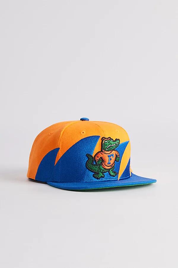 Mitchell & Ness NCAA University Of Florida Sharktooth Snapback Hat in Blue Cover