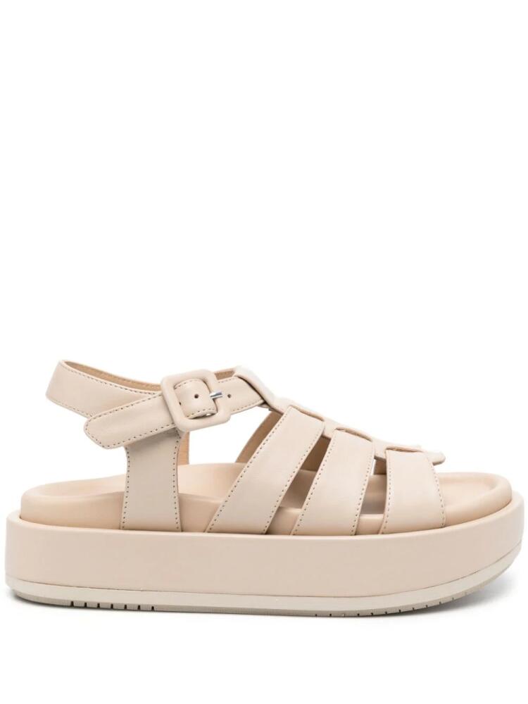 Paloma Barceló Mae leather sandals - Neutrals Cover