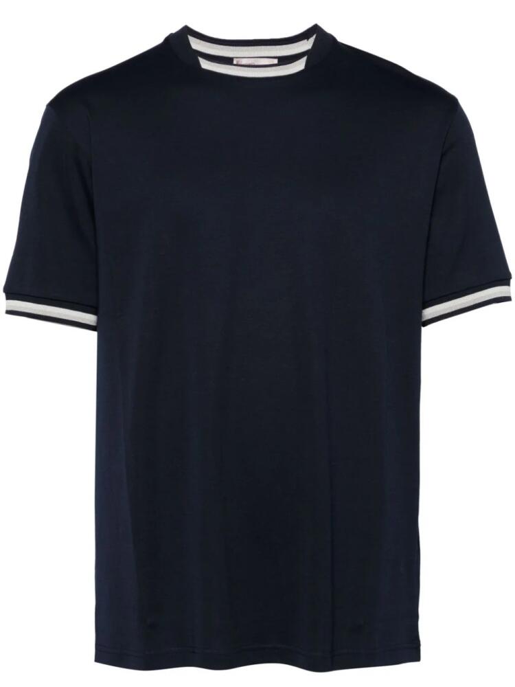 Herno striped-border T-shirt - Blue Cover