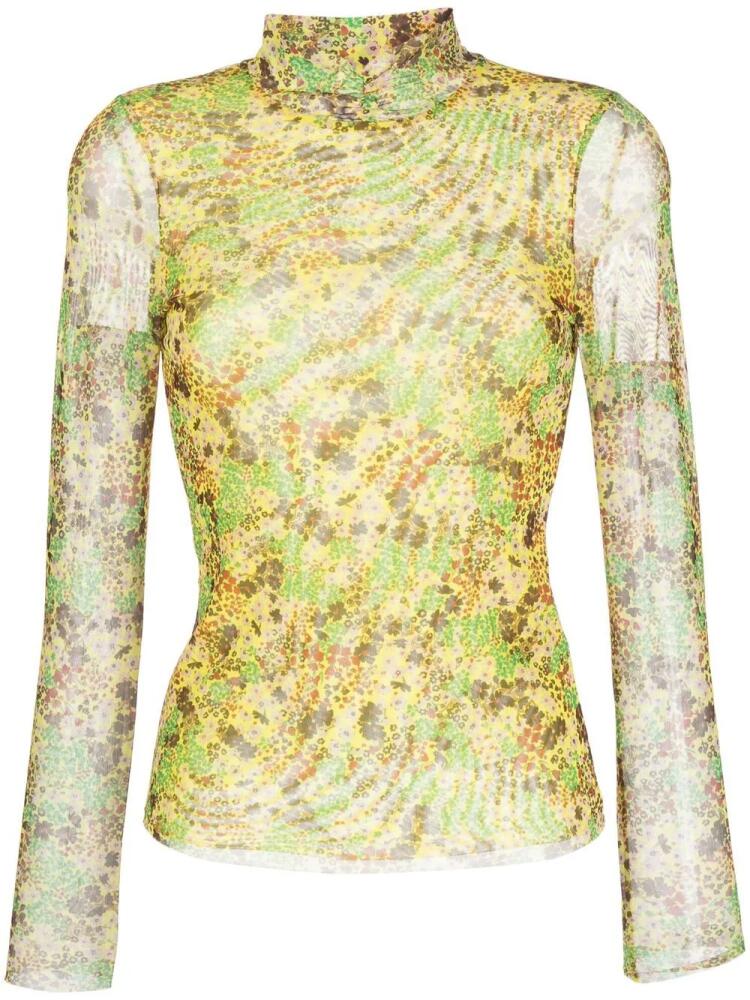 Ted Baker Lennix floral-print top - Yellow Cover