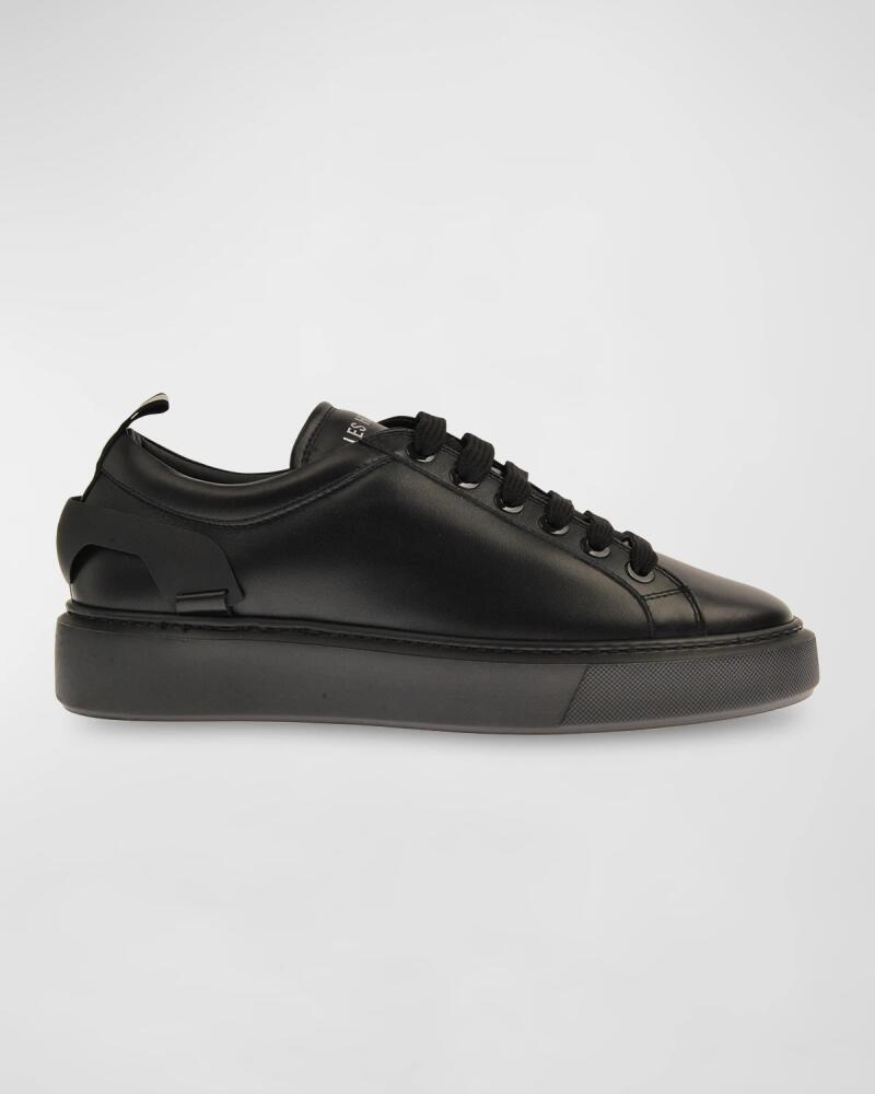 Les Hommes Men's Low-Top Smooth Leather Sneakers Cover