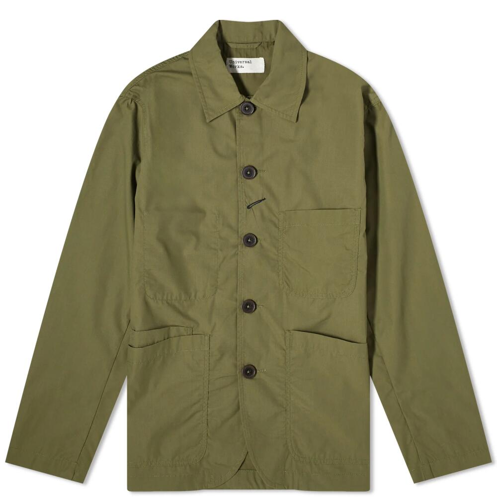 Universal Works Men's Recycled Bakers Jacket in Olive Cover