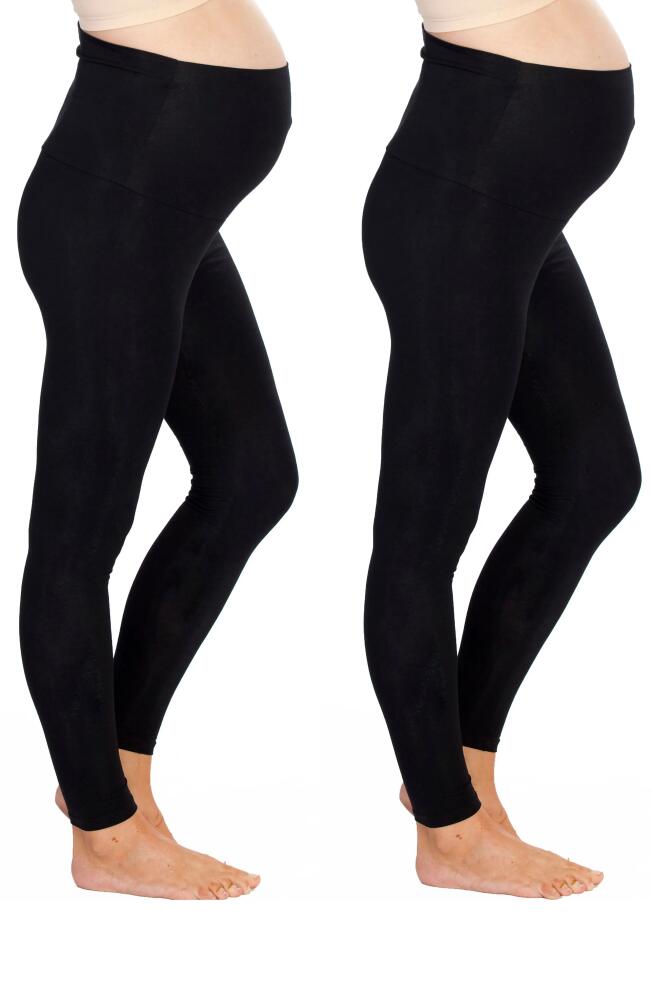 Angel Maternity 2-Pack Maternity Leggings in Black Cover