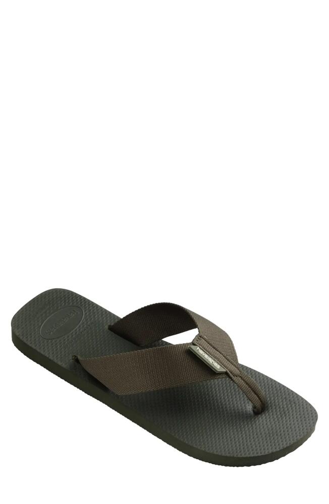 Havaianas Urban Basic Water Friendly Flip Flop in Green Olive Cover