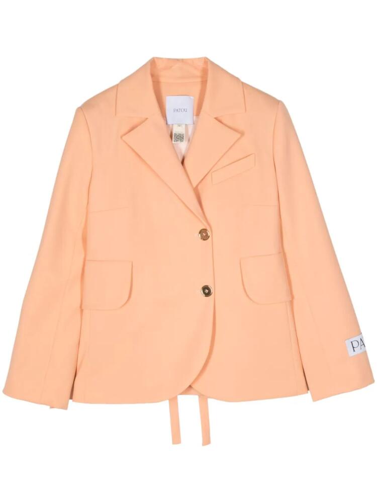 Patou lace-up wool blazer - Orange Cover